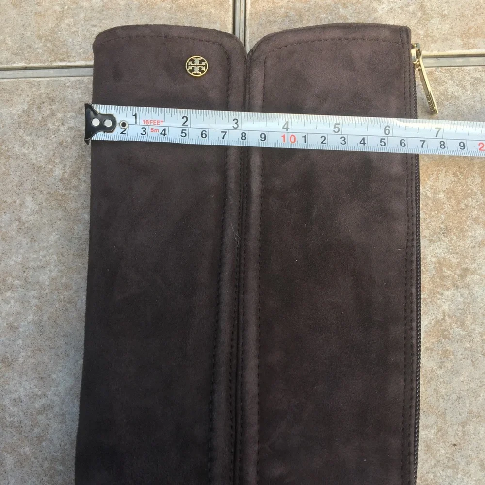 Tory Burch Irene brown tall suede boots 6 - Picture 7 of 12